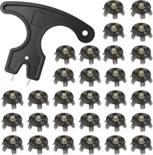 31 Pcs Golf Spikes for Any Shoe Includes 30 PCS Golf Spikes Replacement Black