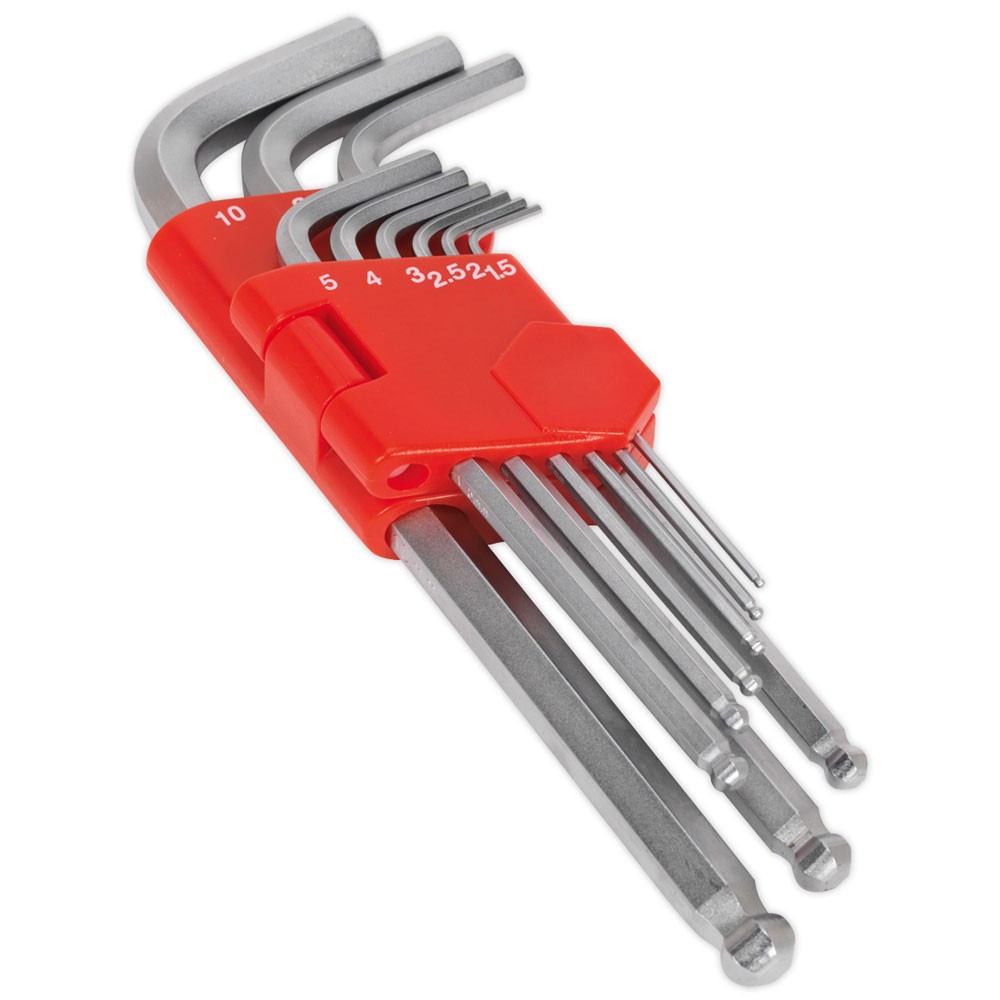 Sealey Ball-end Hex Key Set 9pc Long Metric
