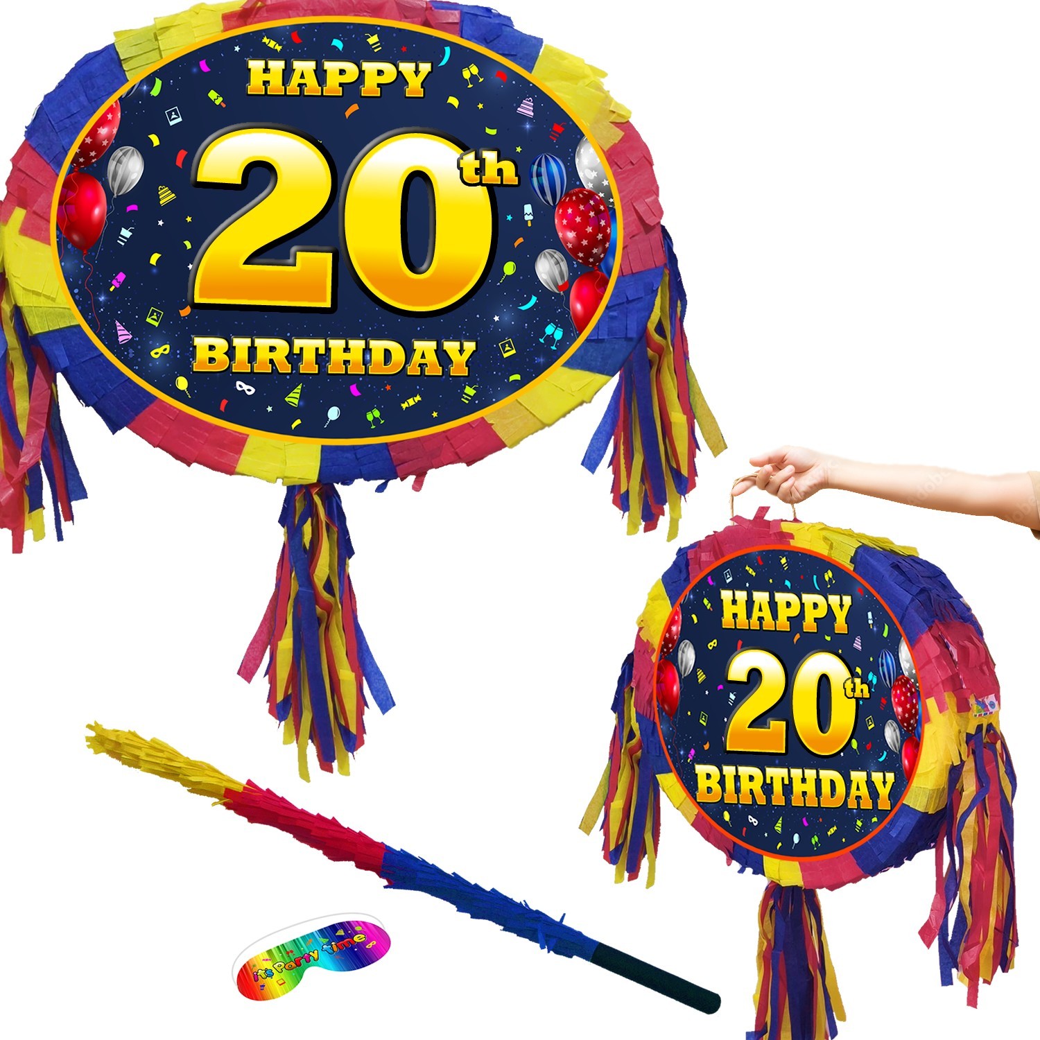 20th Birthday Pinata Number theme unisex Party fun game twenty twentieth 20 UK
