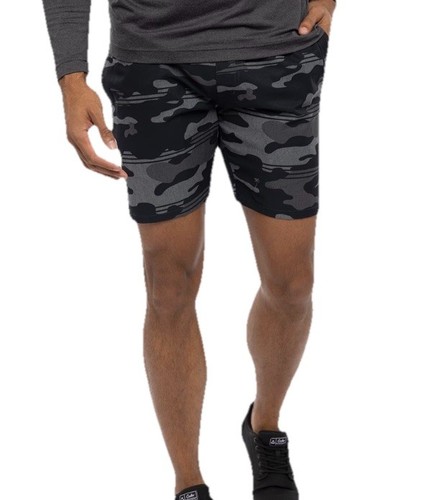 New/ Travis Mathew Leader Board Shorts Palm Tree Black Gray Camo-Small