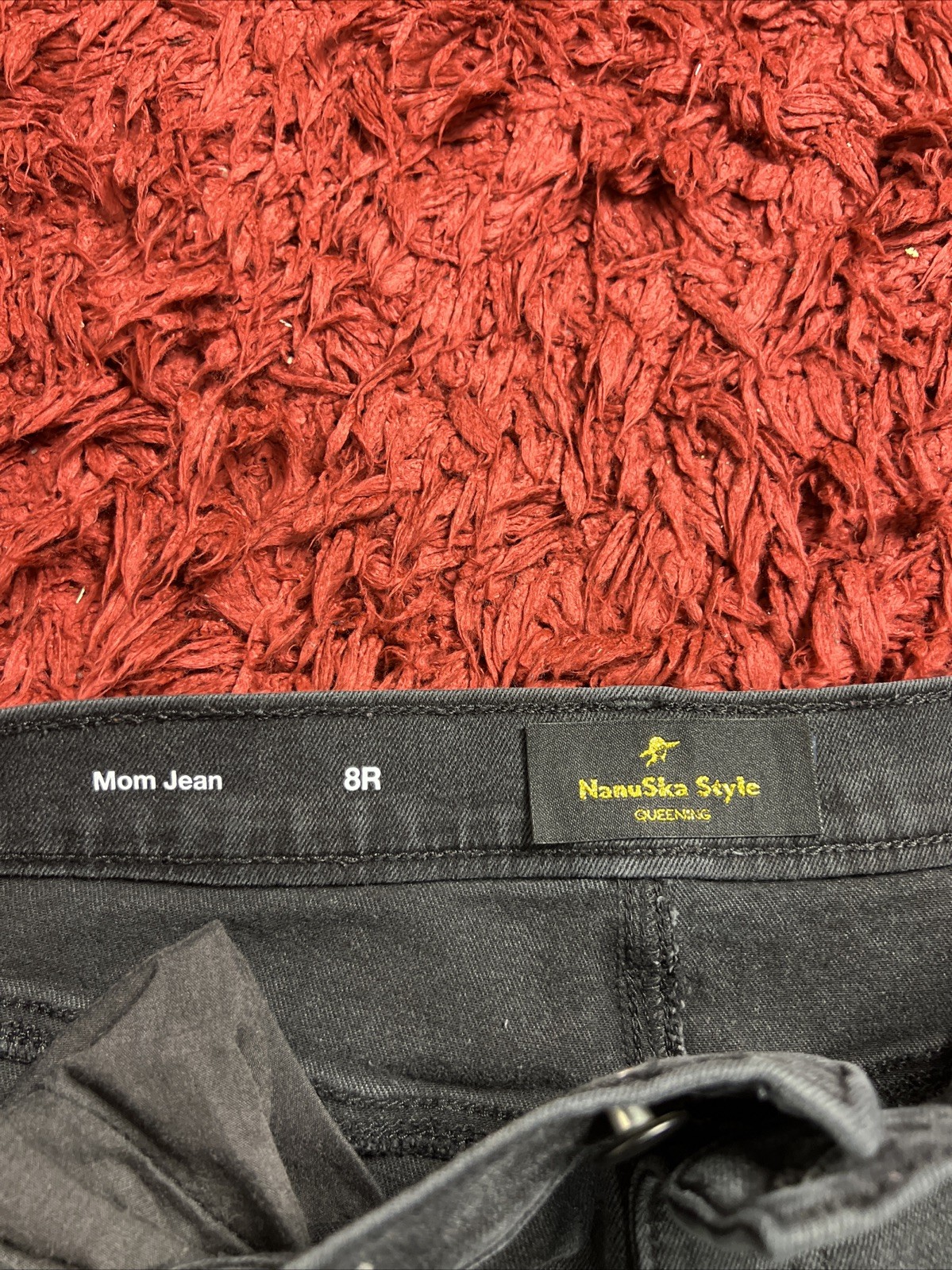 Black Jeans Rhinestone Pattern Custom Design Styl… - image 3