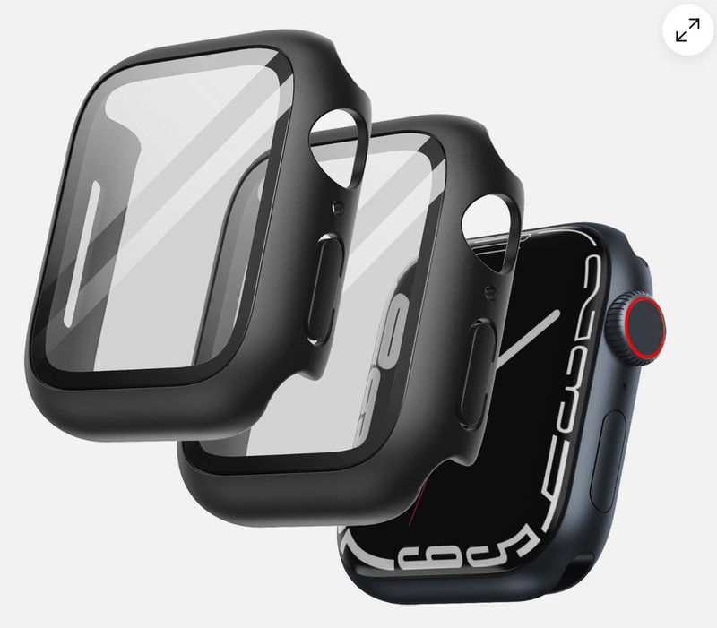 Watchgand Case with Screen Protector for Apple Watch Series 9 8 7 41mm, 2 Pack