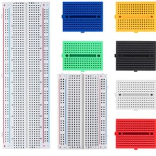 8 Pack Breadboard Kit, Standard Half Mini, 6 Colors, Fits Arduino, ESP32, Pi