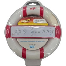 PDP Red Nerf Racing Steering Wheel Nintendo Wii for Mario Kart
