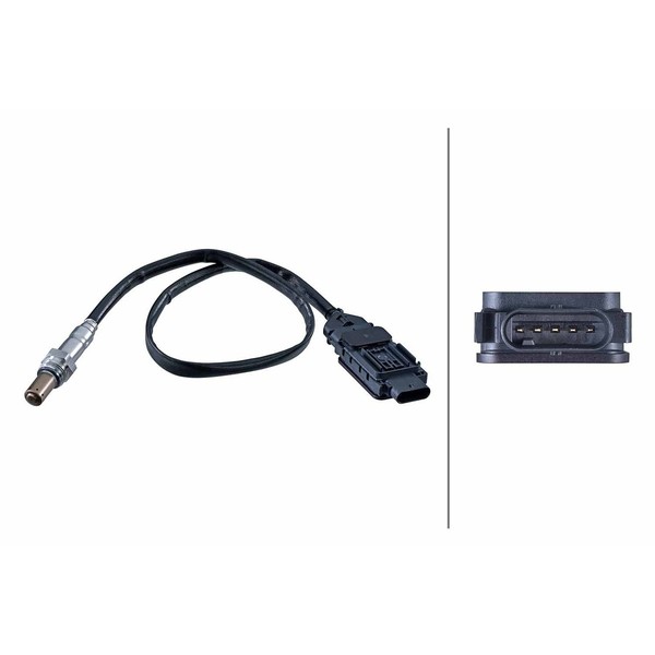 Nox-Sensor Nox-Katalysator 610 Mm Kabel 5-Polig Hella FüR U.A. Audi Q3-image