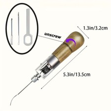 Heavy Duty Leather Stitching Awl for DIY Leatherworking and Repairing Projects