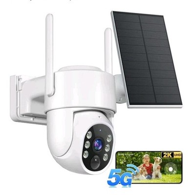 Gianteye 2K Wireless Outdoor PTZ Security Camera Solar Powered