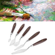 5pcs Stainless Steel Oil Painting Palette Knives Wooden Handle Pigment Spatulas´