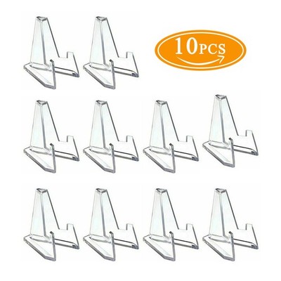  10PCS Crystal Clear Display Stands Stable Holder for Mini Figures Small Objects