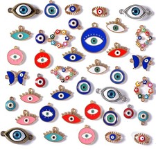 Bulk Gold Enamel Charms for Jewelry Making, Colorful Metal Charms Pendant for...