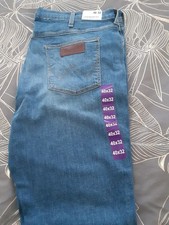 Men's Wrangler Greensboro 803 Regular Straight Jeans in Mosaic Blue W40 L32