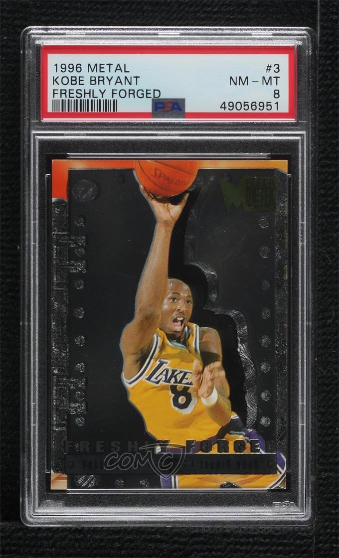 1996-97 Fleer Metal Freshly Forged Kobe Bryant #3 PSA 8 Rookie RC HOF 0hr4
