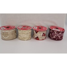 Celebrate It Christmas Wired Craft Ribbon 4 Spool Bundle  2.5in x 20ft
