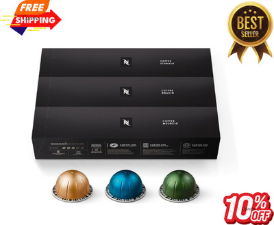 Nespresso Capsules Vertuo, Variety Pack, Medium and Dark Roast Coffee, 30 Count