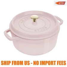Staub Cast Iron4 qt, Round, Dutch Oven, Pink Peony