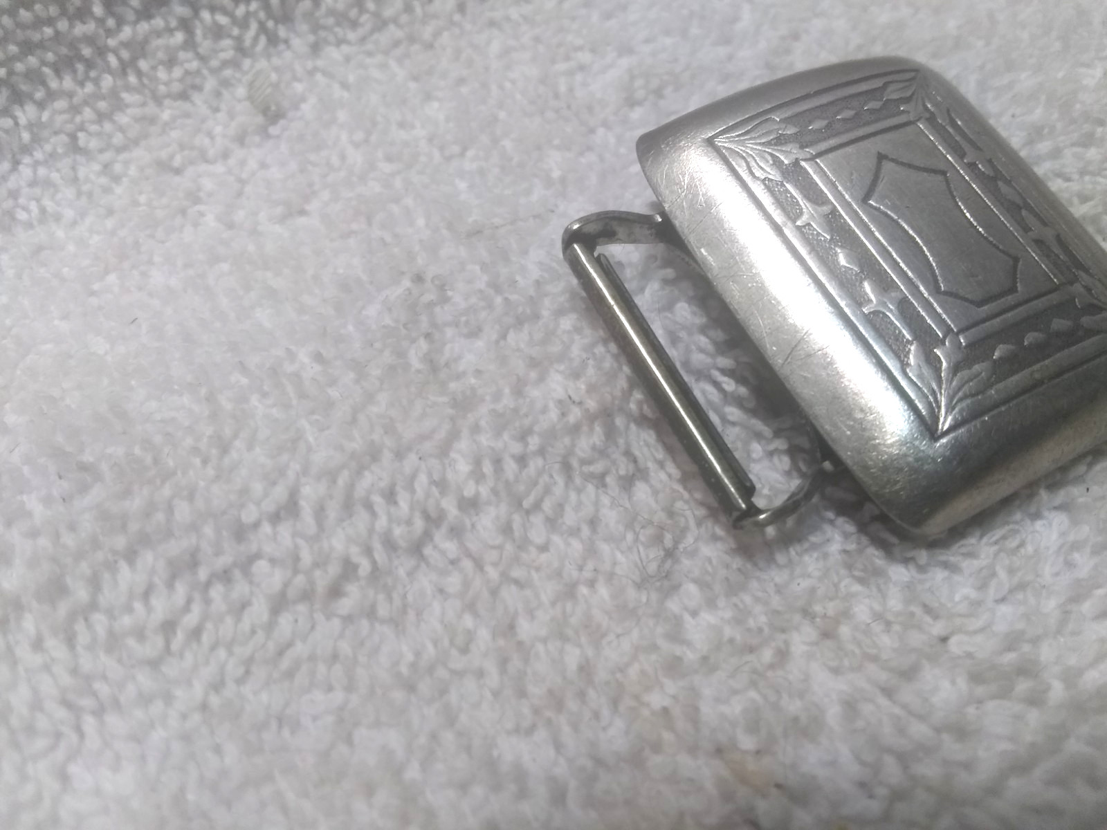 Small Solid Silver Front Engraved Giant Grip Repl… - image 3