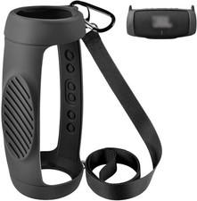 Comecase Silicone Speaker Cover for JBL Charge 5 with Strap and Black