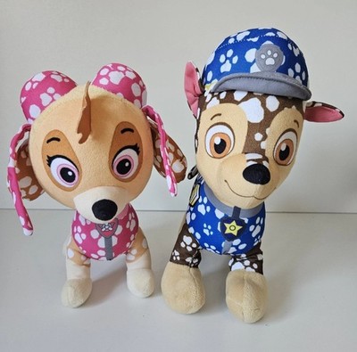 Paw Patrol Doodle Plus farbiges Stofftier Skye & Chase Nickelodeon Welpen 8 Zoll