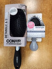 2 Pack: Conair Velvet Touch Detangle Hair Brush  Detangle Delight Brush E5C