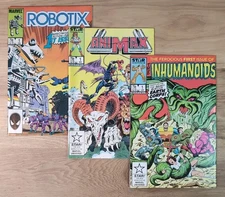 Inhumanoids #1, Animax #1, Robotix #1 - STAR Marvel 80s Cartoon LOT High Grade
