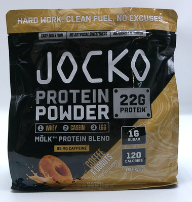 Jocko MOLK Protein Blend Powder 22g, Coffee & Donuts, 2 Lb, Exp. 7/27