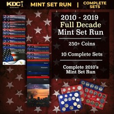 2010-2019 Full Decade United States Mint Set Run - 250+ Coins, 10 Sets In Ogp