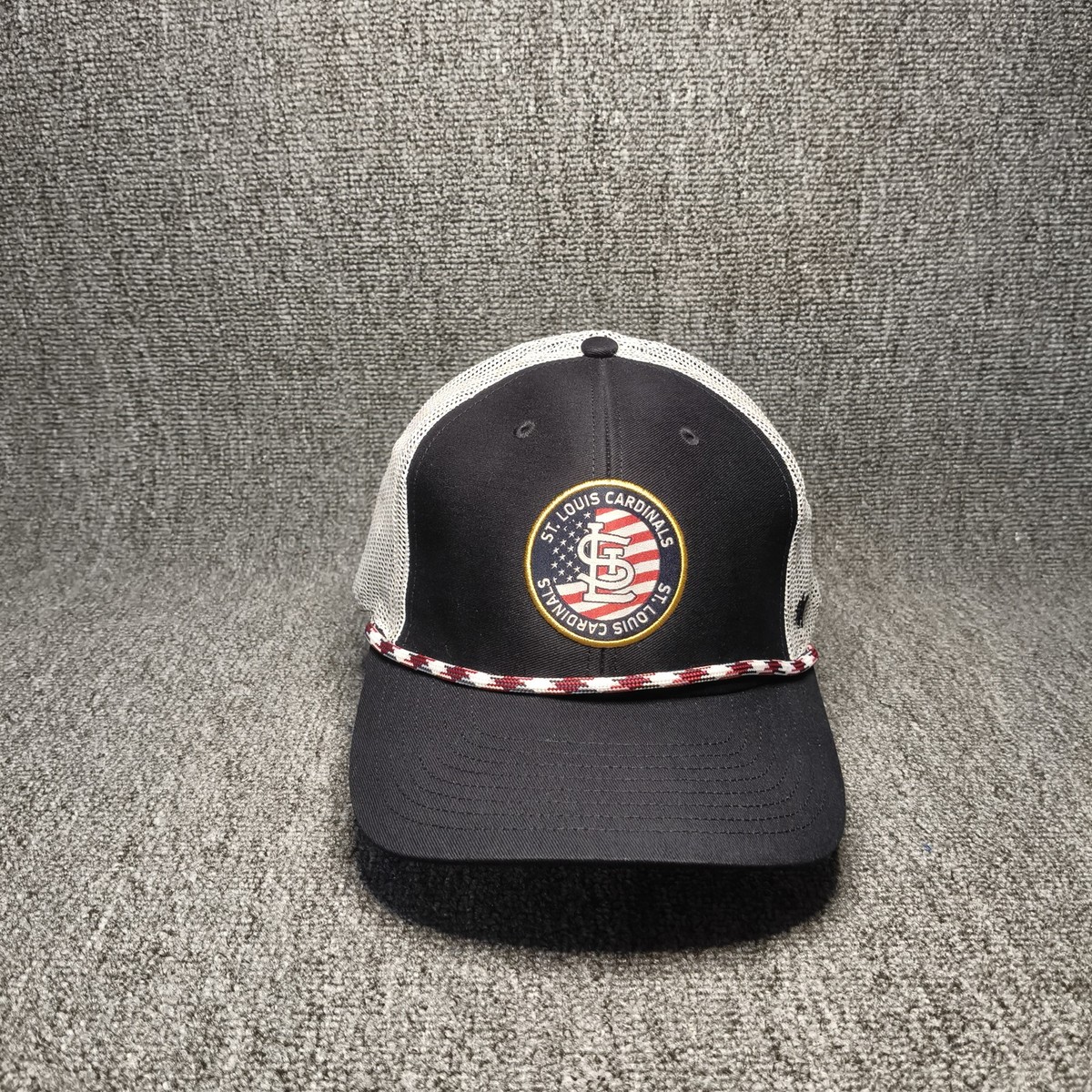 47 Brand St. Louis Cardinals Trucker Hat Snapback USA Flag Rope Cap
