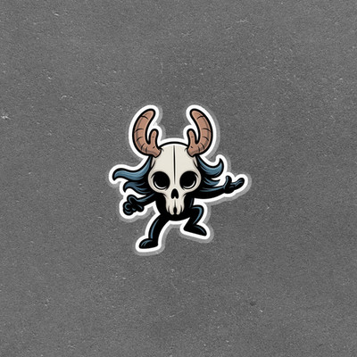 Cute Skull Creature Vinyl Sticker Decal for Laptops and Devices #6433