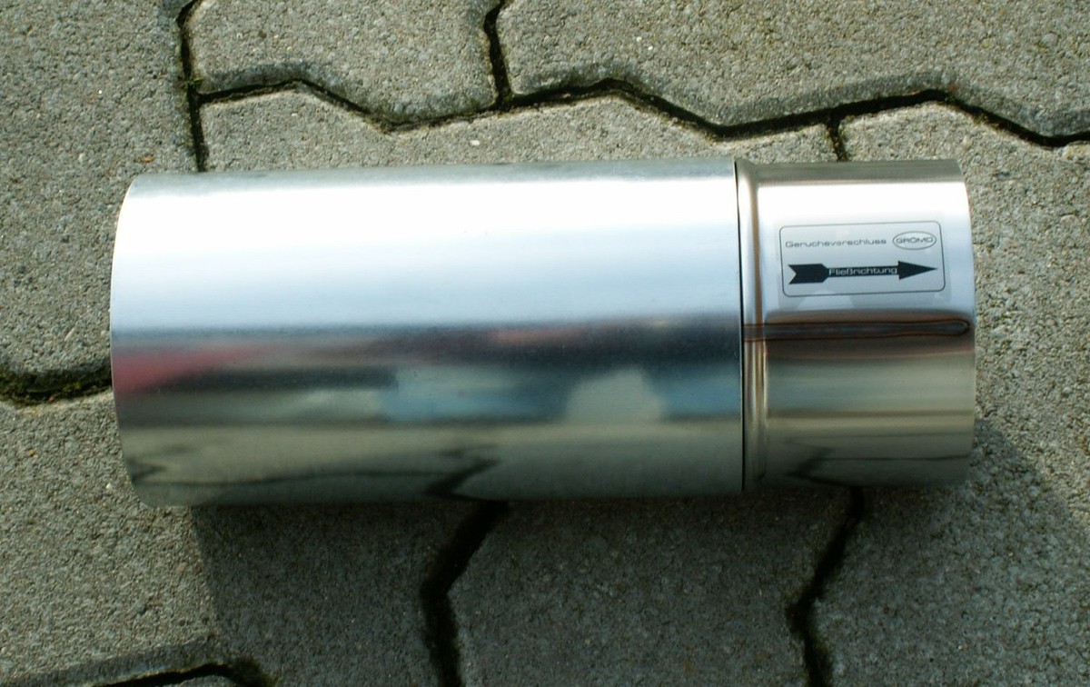 Geruchsverschluss Aus Edelstahl-Titanzink – 100 Mm Durchmesser, Für Regenrohre, Nagetiersicher, Höhe 25 Cm
