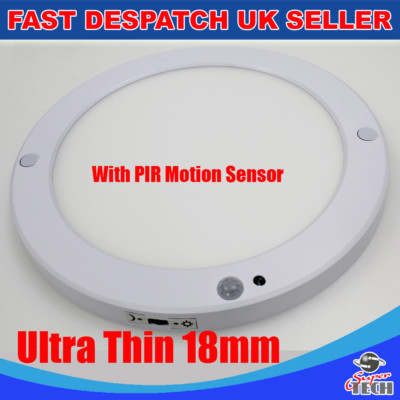 18W Ultra Slim 18mm Aufputz Einbau Treiber PIR Sensor Rund Panel Licht 