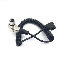D tap to XLR 4Pin Right Angle Female Adapter Power Cable For DSLR Camcorder