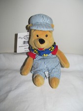 Vintage Disney Store Mini Bean Bag Choo Choo Pooh 8" NOS