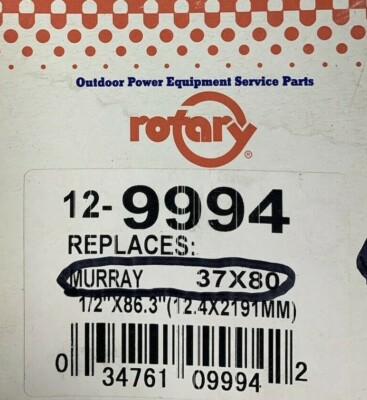 Genuine Rotary 9994 Belt replaces Murray 37x80MA FREE SHIPPING