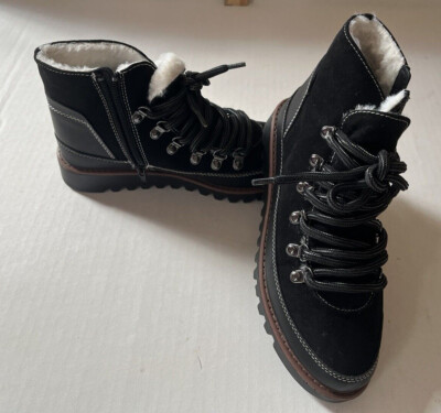 Gloria Vanderbilt Women's Ankle Faux Fur Boots Black Sz 6M NWOB