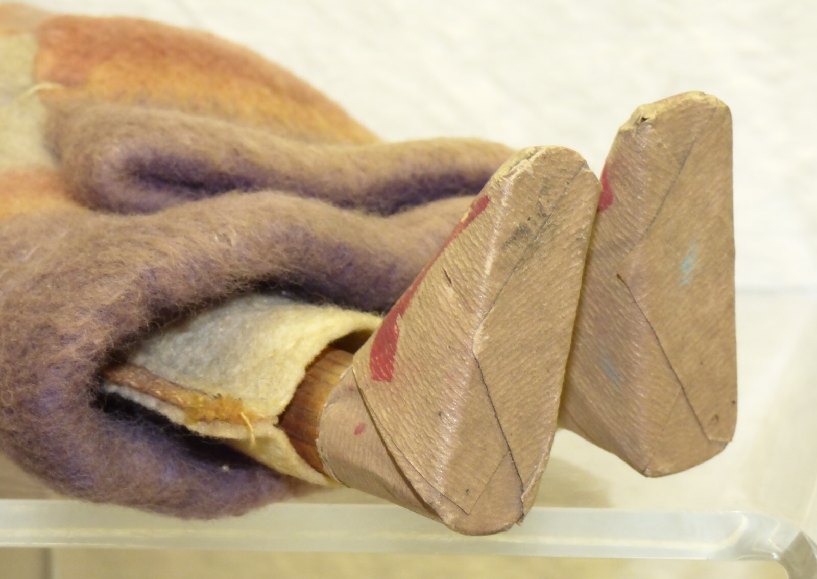 Skookum Dolls 9 7/8" Male & 9" Female w Taped Feet & Side Glancing Eyes Vtg Pair