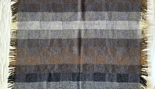 Irish Vintage Avoca Handweavers Soft Wool Blanket 38”x55” Plaid Afgan Throw