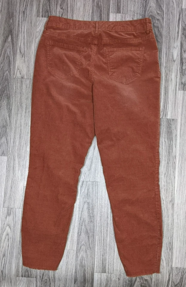 Женские узкие деревенские красные вельветовые брюки Mossimo Supply Co размер 8 высокая талия - Изображение 2 из 4
