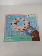 Afro Unicorn 39-Inch Magical Inflatable Swim Ring Float Pool Beach Lake Pink New