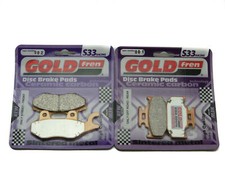 Goldfren S33 Brake Pads Front & Rear For Kawasaki KX125 G1/H1/H2/J1/J2 1989-1993