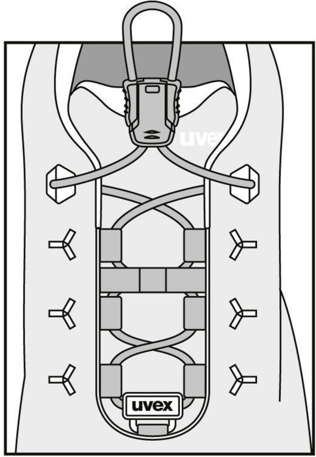 Аксессуары Uvex Эластичные быстроразъемные шнурки шириной 95911 Черный 2890₽
