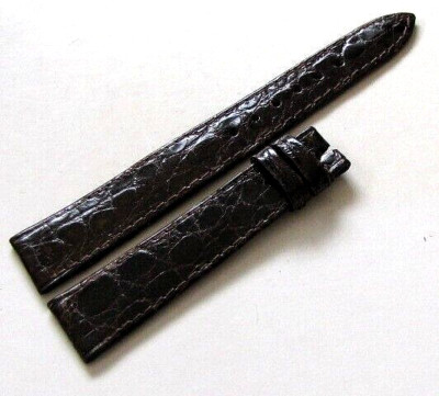 ROLEX, genuine brown  croco watch band 17/14mm, NOS swiss made