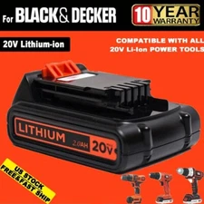 2.0Ah for Black and Decker 20V Lithium-Ion Max Battery 20 Volt LBXR20 LBXR2020