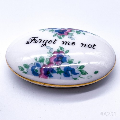 Staffordshire England Porzellan Deckeldose „Forget me not“ Fine Bone China Crown - Picture 11 of 12