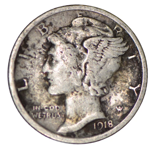 1918 Mercury Dime ~ VF