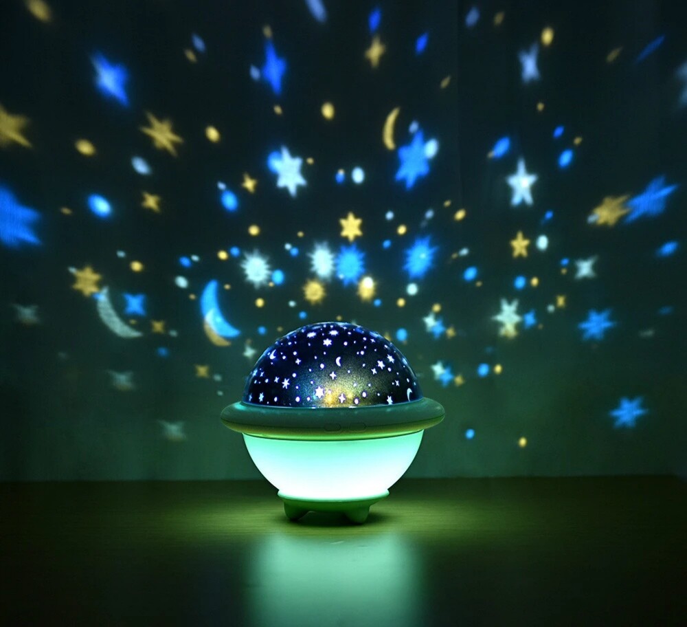 Lampada Proiettore Luci Stelle Effetto Cielo Stellato Bambini Sonno