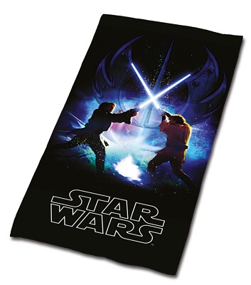 Star Wars Schwerter Handtuch Yoda Luke Lea Badetuch Sauna Strand 75 x 150 cm NEU