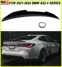 FOR BMW G22 4 SERIES 430i M440i G82 M4 21-24 GLOSS BLACK PSM STYLE TRUNK SPOILER