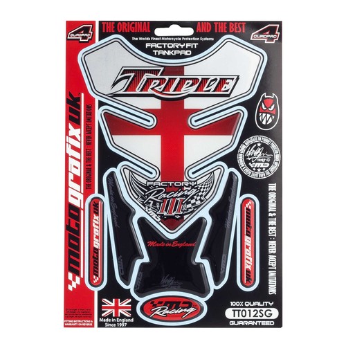 Adesivo Tankpad 3D Gel Moto Union Jack Inghilterra Bandiera Protezione - Foto 3
