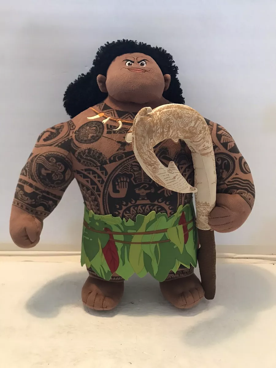 Disney Just Play Moana Talking Maui 15 Plush Doll Figure + Fish