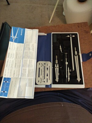 Vintage Staedtler Mars Superbow Precision Compass Drafting Set Made in Germany